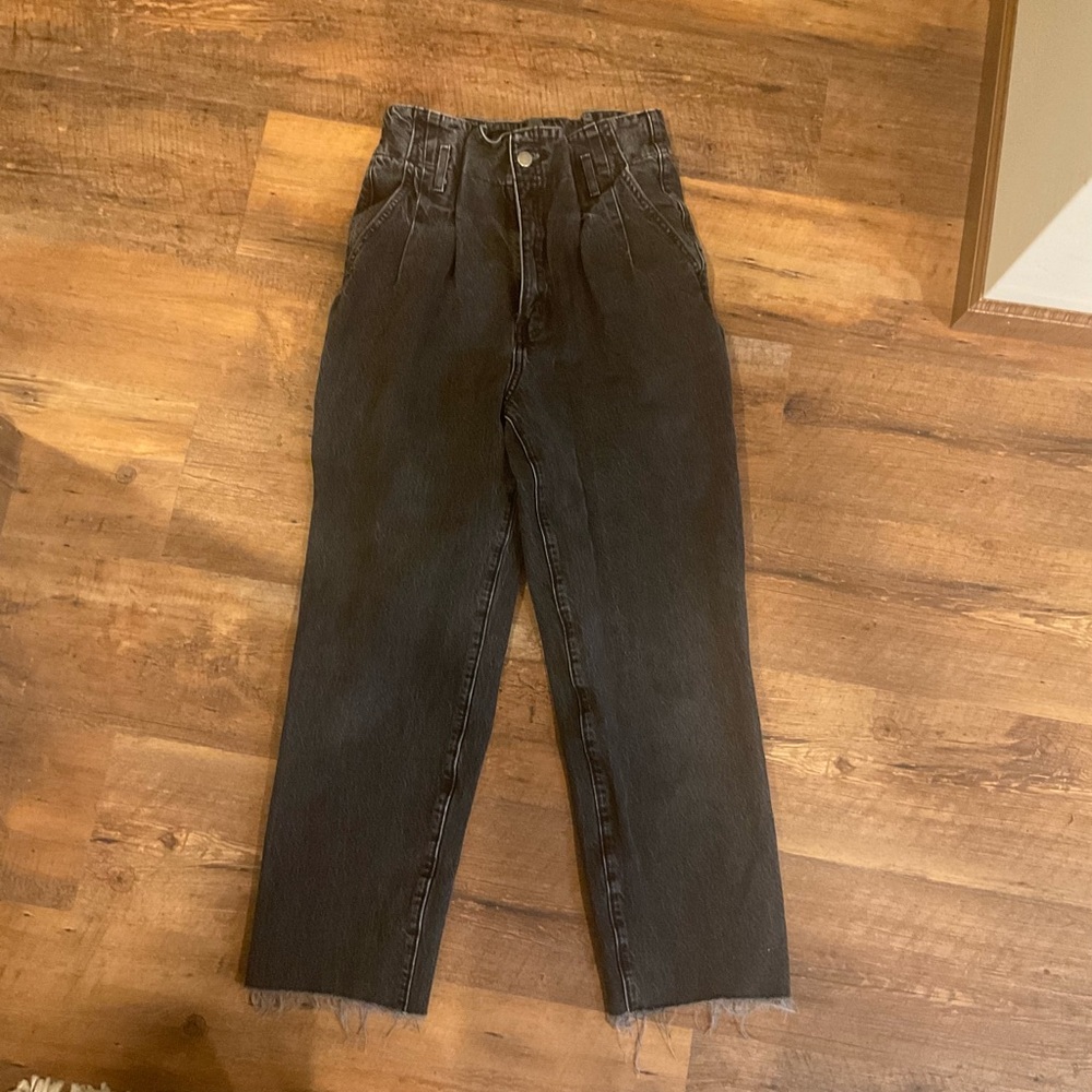 Abercrombie & Fitch Dark Gray pleated Jeans